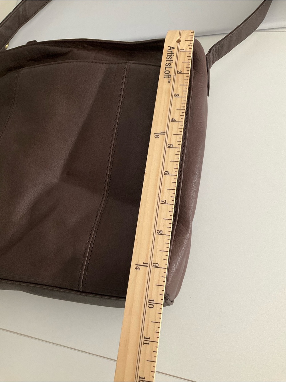Rolfs Dark Brown Leather Bag Purse - Picture 7 of 11